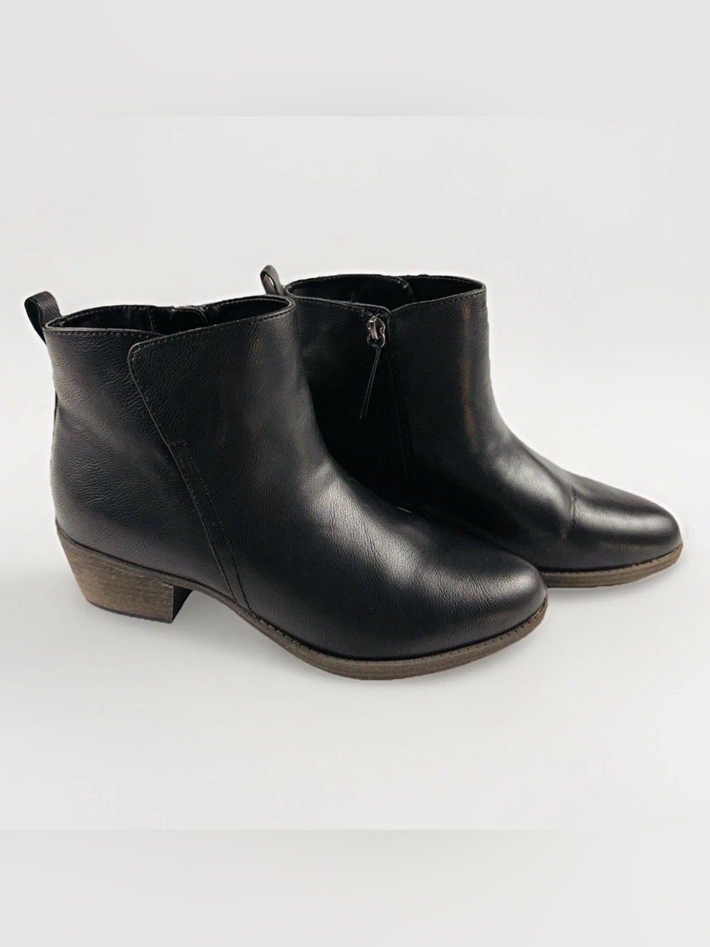 Soul Naturalizer Zaylee Boots Womens 10M Black Ankle Zip Block Heel Booties